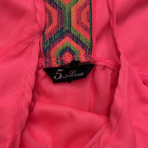 5th & love almost neon pink flowy dress XS - Picture 9 of 11